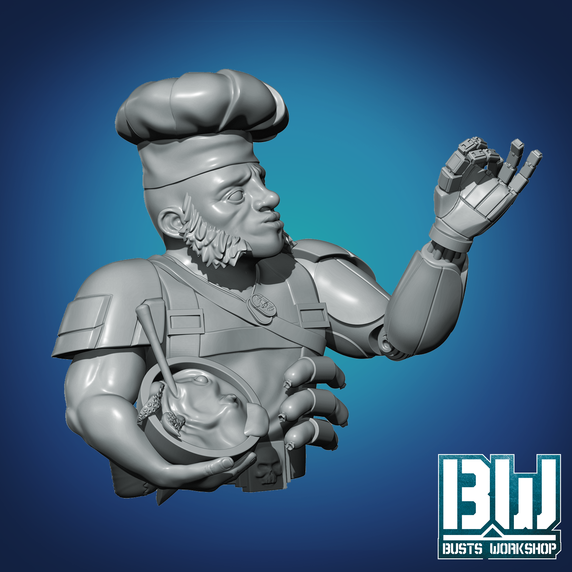 Hive World Halfling Chef (55mm Bust)